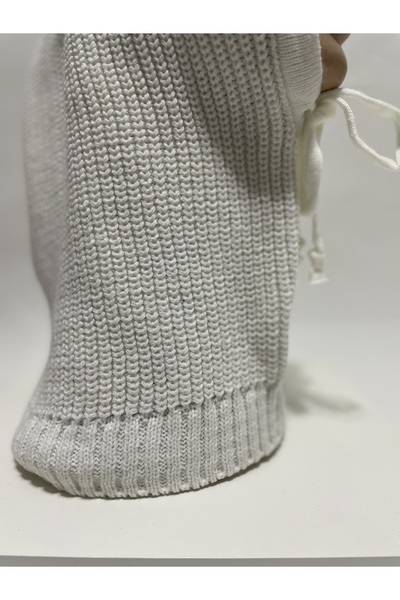 Onur Hat - Knitwear Headgear Ecru Balaclava Beanie Knitted Headgear Hooded Keep Warm Winter