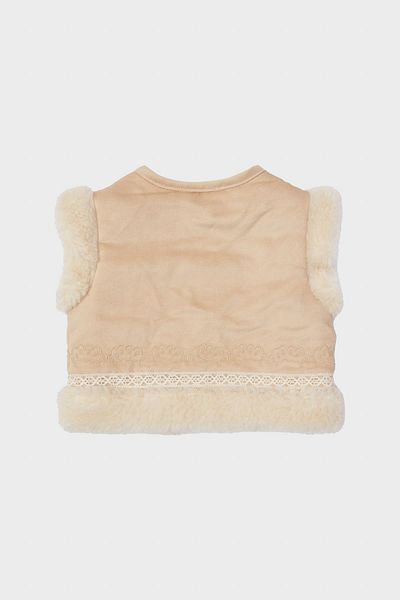 GB Baby BG Store Baby Girl Ecru Vest 23FW1BG2730