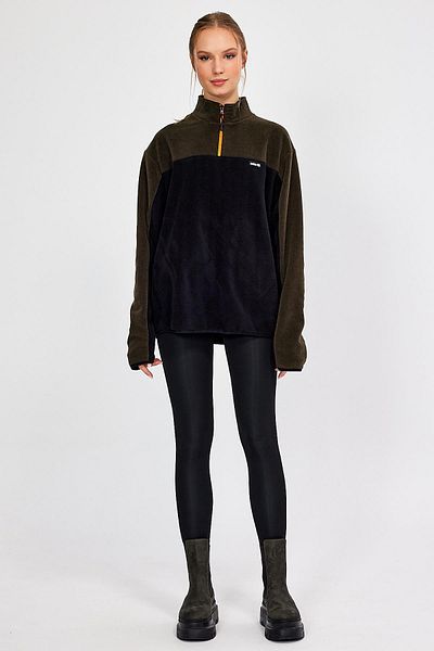 ALEXANDERGARDI OVERIZED FLEECE WITH HALF ZIPPER (E21-81100)