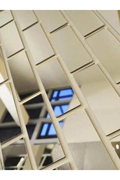 Olur o zaman Tuğla Dekoratif Pleksi Ayna Gümüş Renk Kendiliğinden Yapışkanlı ...