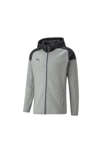 Puma Ανδρικό μπουφάν Teamcup Casuals Hooded Jkt 65798713 Γκρι