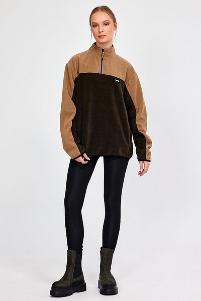 ALEXANDERGARDI OVERIZED FLEECE WITH HALF ZIPPER (E21-81100)