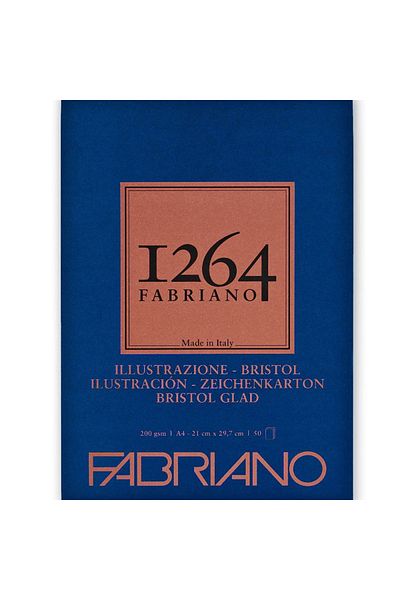 Fabriano 1264 كتاب ماركر بريستول 200 جرام 50 ورقة مقاس A4