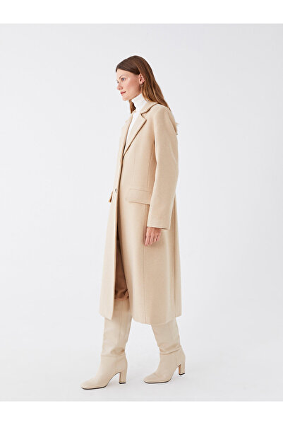 LC Waikiki Obyčejný ražený dámský kabát - bundový límec