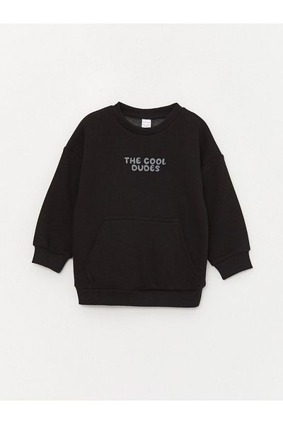 LC Waikiki Sweatshirt- und Jogginghose mit Rundhalsausschnitt für Babys – 2er-Set