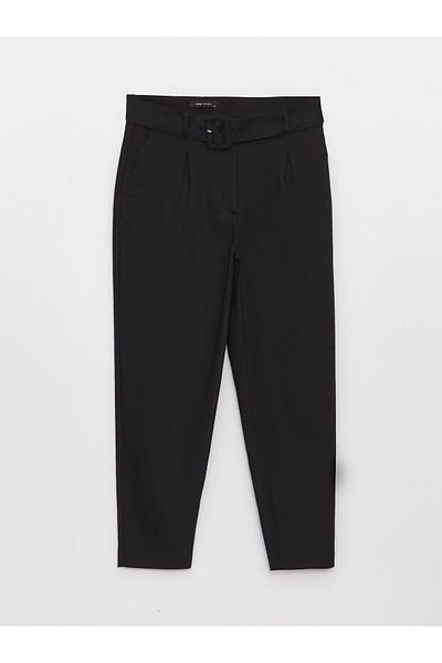 LC Waikiki Belted Waist Carrot Cut Women's Trousers