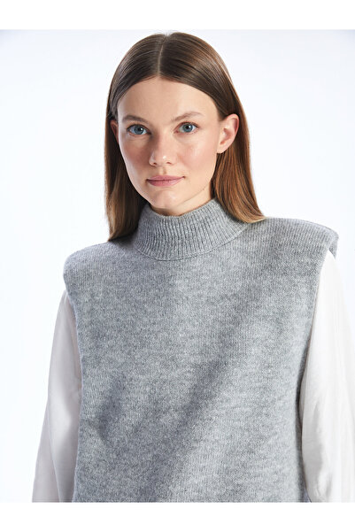 LC Waikiki Women's Half Turtleneck Plain Knitwear Sweater