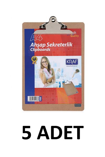 KRAF 5 Wooden Secretary Holders (compression - Clip) File A4