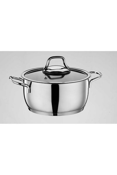 decorev Stainless Thick Bottom Seginus Steel Casserole Pot Set 6 Pieces Brillant Tn-6088