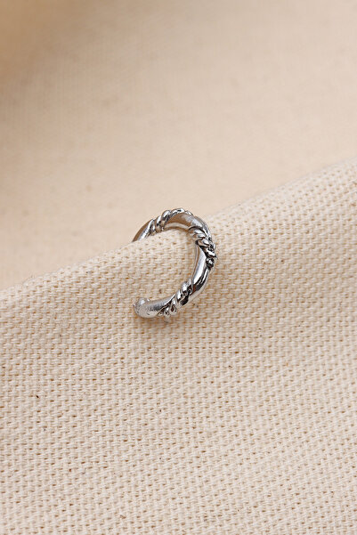 Süspüs Accessories ZİNCİR DETAY SILVER EARCUFF KIKIRDAK KÜPE