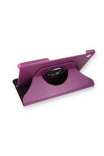 AQUA AKSESUAR Lenovo M10 HD X306F Compatible Case 360 Rotating Leather Protected Tablet Case - Plum