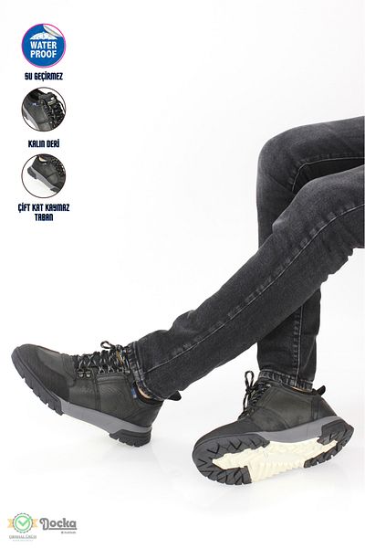 Scootland Men's Sports Style Waterproof Winter Ankle Boots