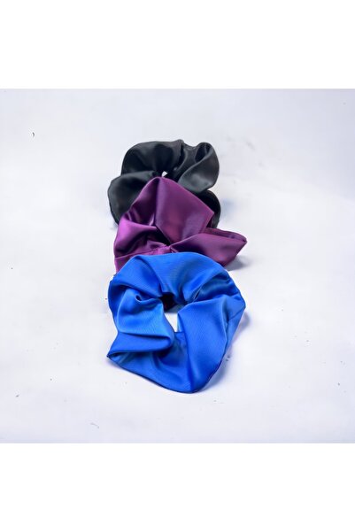 alsaccessories Set de catarame triplu din satin, negru, violet, albastru