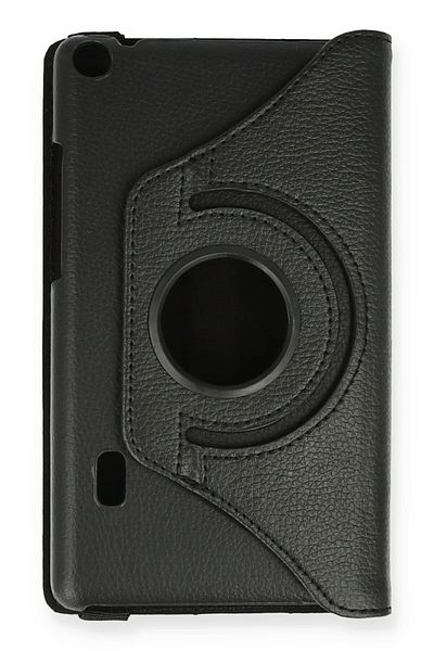 AQUA AKSESUAR Huawei MediaPad T3 7 Compatible Case 360 Rotating Leather Protected Tablet Case - Black