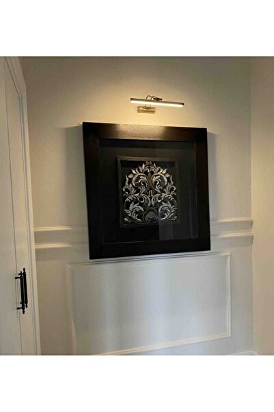 Viesteknoloji MODERN DUVAR APLİK AYNA TABLO ÜSTÜ MAT SİYAH KASA BEYAZ IŞIK MARTI KUĞU FLÜT LED APLİK