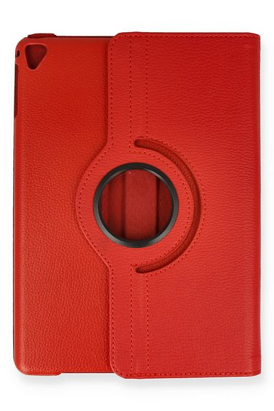 AQUA AKSESUAR iPad Air 3 10.5 Compatible Case 360 Rotating Leather Protected Tablet Case - Red