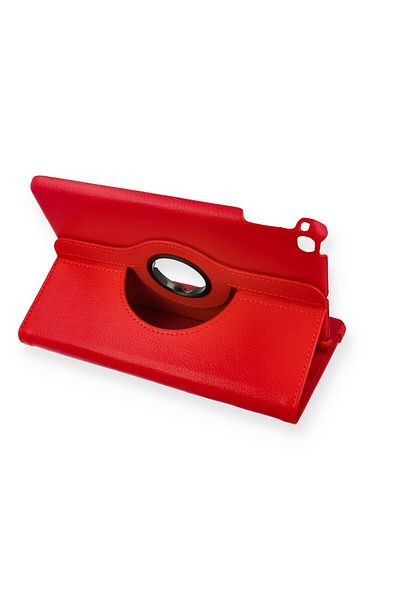AQUA AKSESUAR iPad Mini 4 Compatible Case 360 Rotating Leather Protected Tablet Case - Red