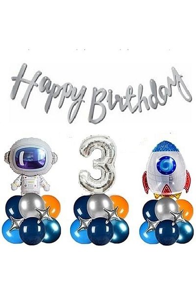 DÜVENCİ TİCARET SPACE THEMED BIRTHDAY BALLOON CHAIN SET