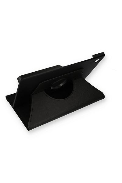 AQUA AKSESUAR Samsung Galaxy Tab A9 Compatible Case 360 Rotating Leather Protective Tablet Case - Black