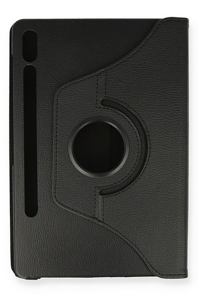 AQUA AKSESUAR Samsung Galaxy T870 Tab S7 11 Compatible Case 360 Rotating Leather Protected Tablet Case - Black