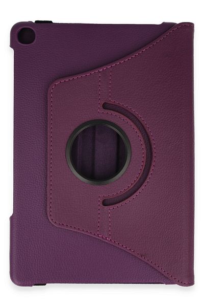 AQUA AKSESUAR Huawei MatePad SE Compatible Case 360 Rotating Leather Protected Tablet Case - Plum