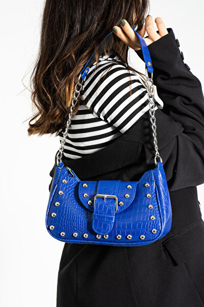 Modstore Bony Zımbalı Timsah Desenli Kol Çantası