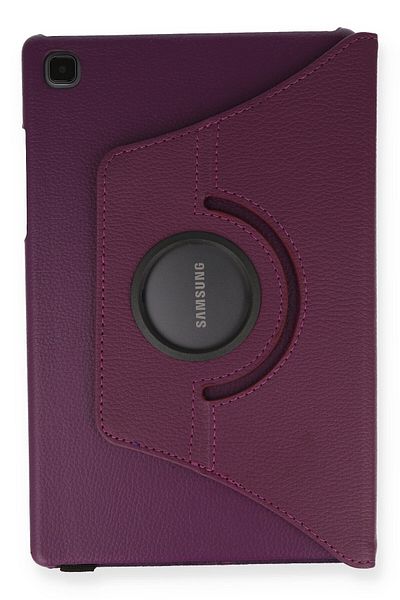 AQUA AKSESUAR Samsung Galaxy T500 Tab A7 10.4 Compatible Case 360 Rotating Leather Protected Tablet Case - Plum