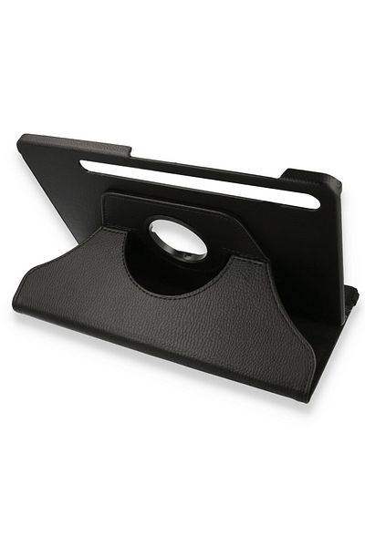 AQUA AKSESUAR Samsung Galaxy X800 Tab S8 Plus 12.4 Compatible Case 360 Rotating Leather Protected Tablet Case - Black