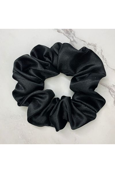 Donna Liberta Women's Satin Black Elastic Buckle Girl's Handmade Soft Bagel Buckle