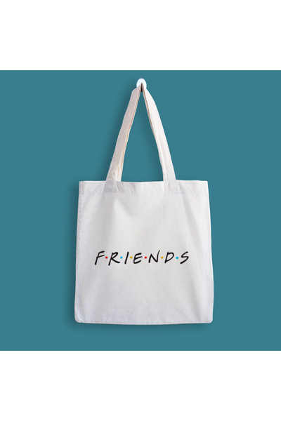 designedfy Friends Baskılı Bez Çanta