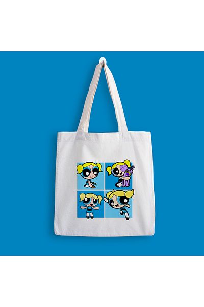 designedfy Geantă din pânză cu imprimeu Bubbles Fete Powerpuff