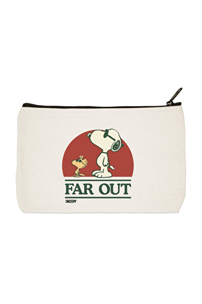 designedfy حقيبة مكياج من القماش المطبوع من Far Out، وحامل أقلام، وحقيبة يد