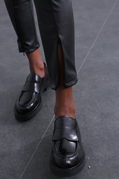 5in1Canpolat Чорні класичні лофери 20403