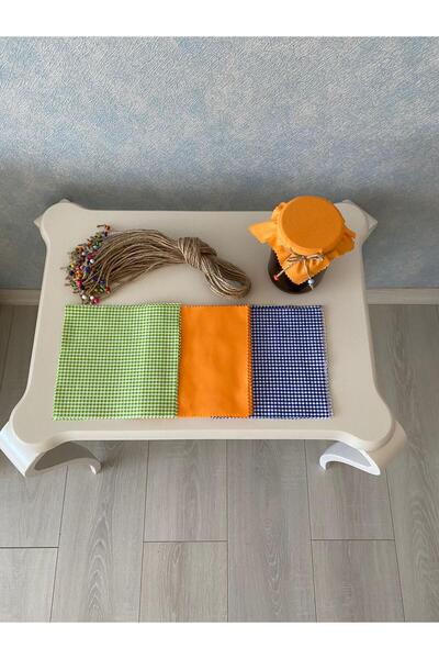 AdaEsintisi 25 Adet Karışık Renkli Pötikare ve Düz Renk Kavanoz Kapağı Kumaşı...