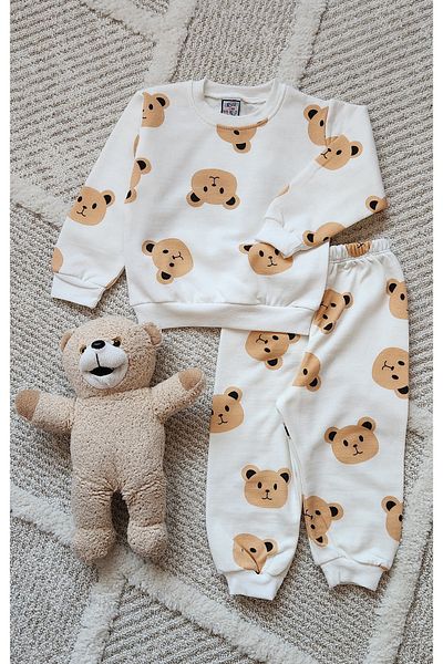KZY STORE Boy 2-5 Years Multi-Teddy Bear Hooded Set