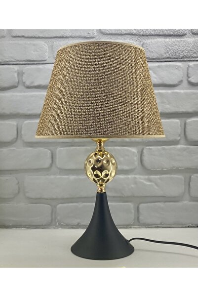 365GUNSERİSONU عاكس الضوء من الكتان البني - قاعدة معدنية سوداء مخروطية الشكل،...