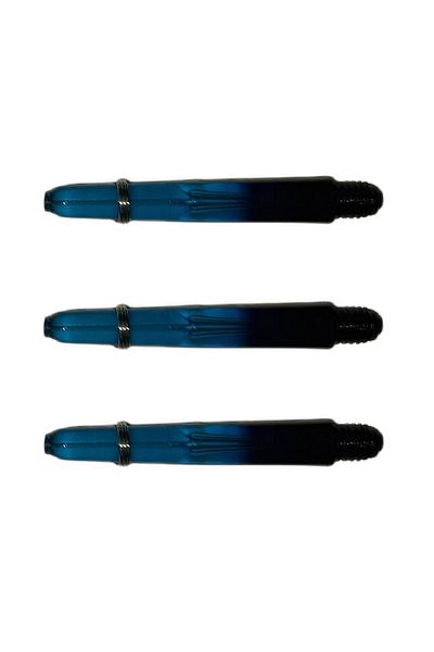 DARTSAN 5 Set (15 PCS) 35mm, Blue-Black, Polycarbonate Transparent Dart Shaft-shaft