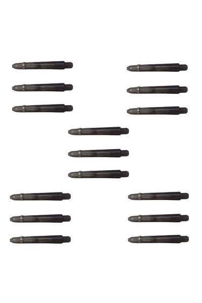 DARTSAN 5 Set (15 PCS) 35mm, Black Polycarbonate (PC) Black Transparent Dart Shaft-shaft
