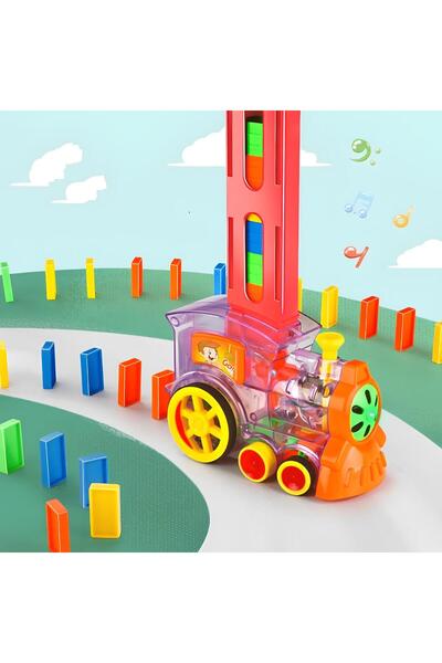 welcomein Oyuncak Domino Taşı Yerleştiren Pilli Tren