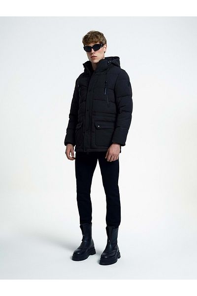 Loft LF2033074 Men's Regular Fit Coat - BLACK - L - ST07018-50672
