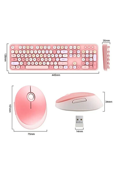 SKYNEX Kablosuz Klavye Ve Mouse Fare Set 104 Tuşlu Pc Notebook laptop Uyumlu