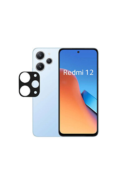 Rivor Xiaomi Redmi 12 Uyumlu 3d Kamera Koruyucu Temperli Siyah Renk Kamera Le...