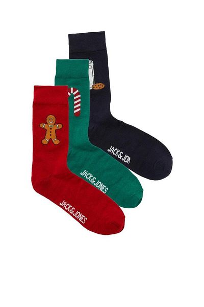 Jack & Jones Мъжки чорапи Jack Jones Xmas Comfort Food, 3 чифта, 12246164