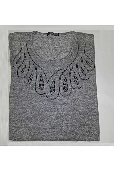 NEZİR Triko Örme Kendinden Desenli Buklet Anne Kazak