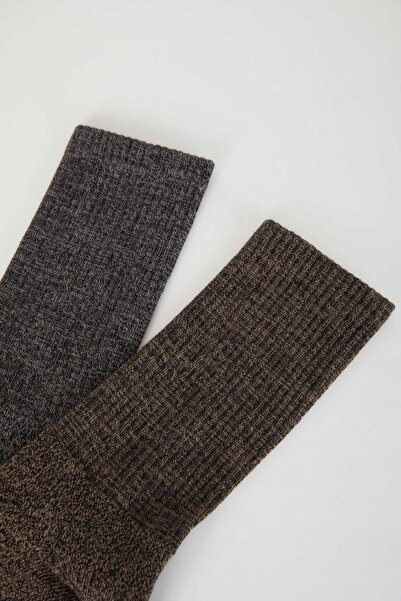 DeFacto Men's 2-pack Cotton Towel Socks