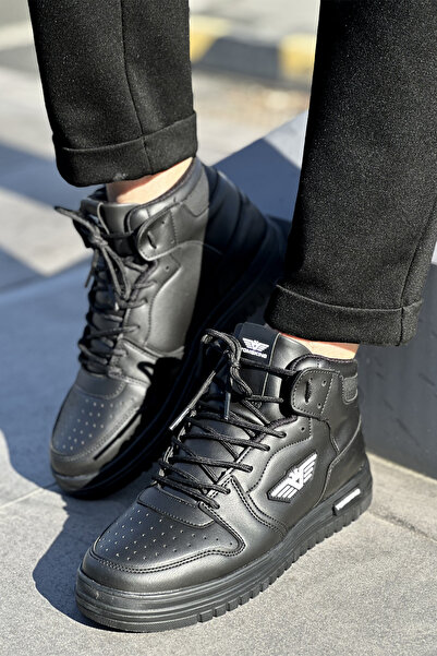 Tomsking Men's High-top Black Sneaker Casual Sports Shoes 2056