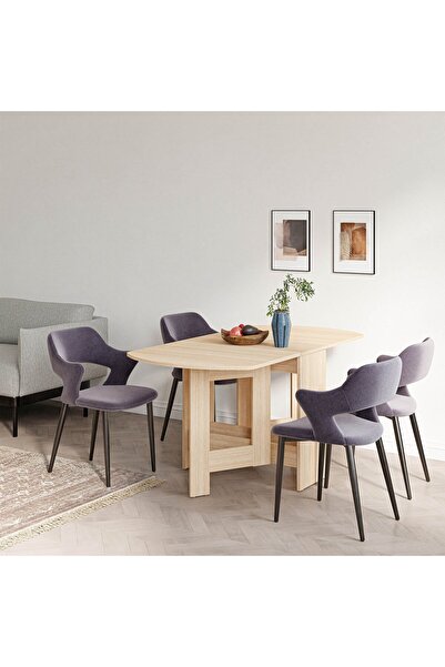 Just Home Nordic Katlanır Masa - Açık Meşe