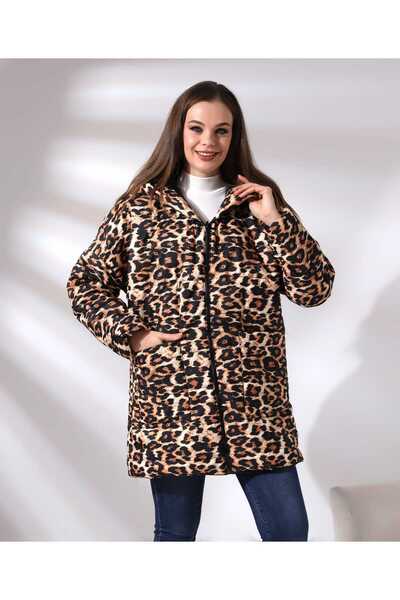 COCOCİX dlouhý vzorovaný prošívaný kabát