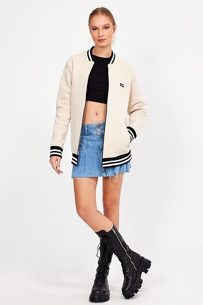 ALEXANDERGARDI PALACĂ NEĂCĂTĂȘITĂ CHARDED OVERSIZE COLLEGE JACKET (E23-0019 00)