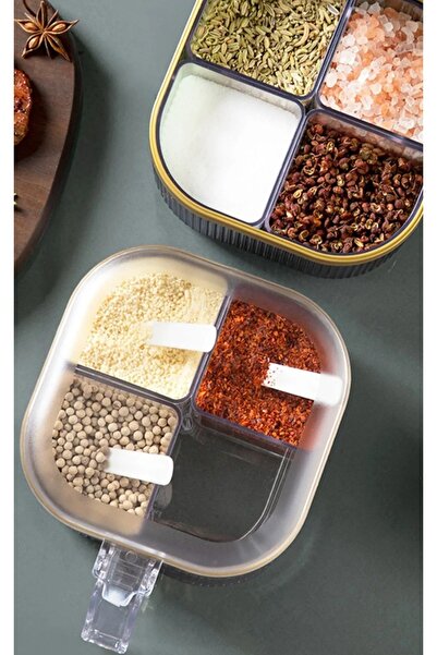 Lova LV295 HERBORN SPİCE 4 BÖLMELİ KAŞIKLI BAHARATLIK